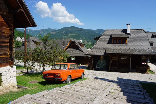 Old car in Drvengrad, Serbia