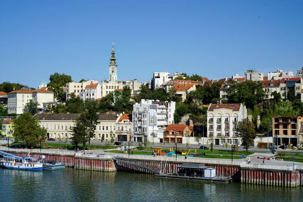 View of Belgrade from the bridge