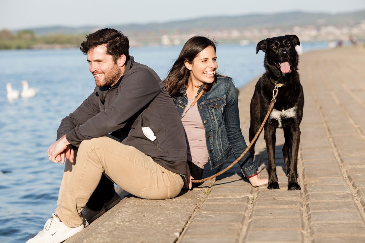 Mike, Cristina & Piper on the Belgrade waterfront