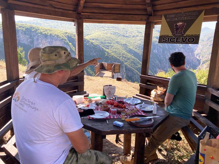 Meal in Sicevo, Serbia