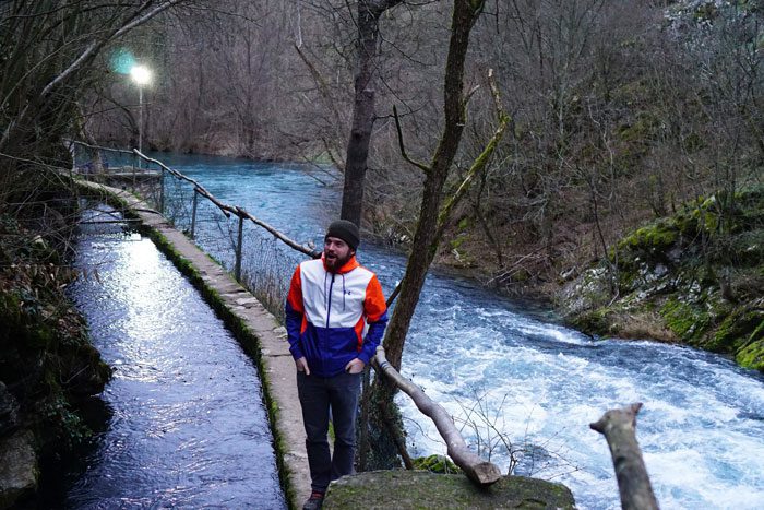 Mike walking in Krupajsco Vrelo