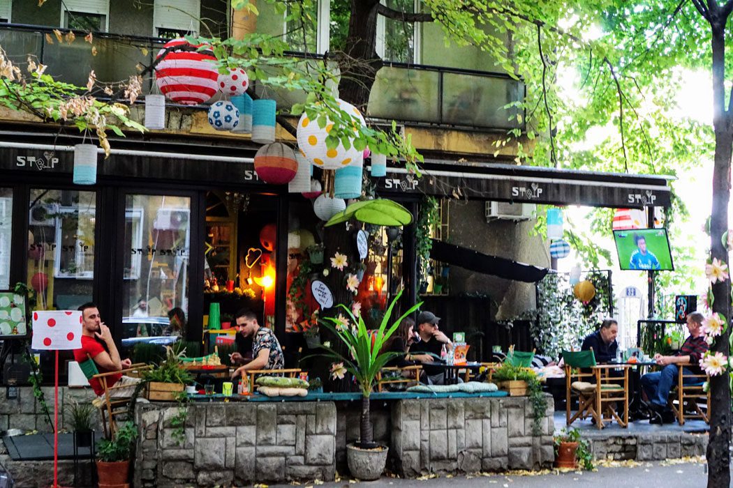 Funky cafe in Belgrade
