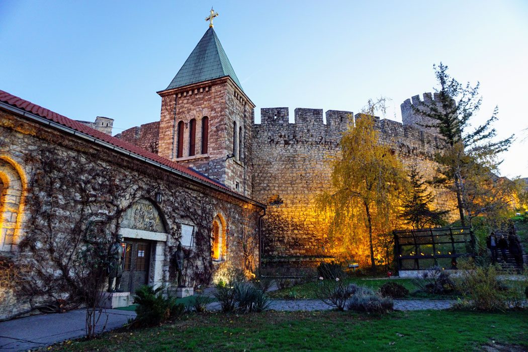 Belgrade Fortress at night