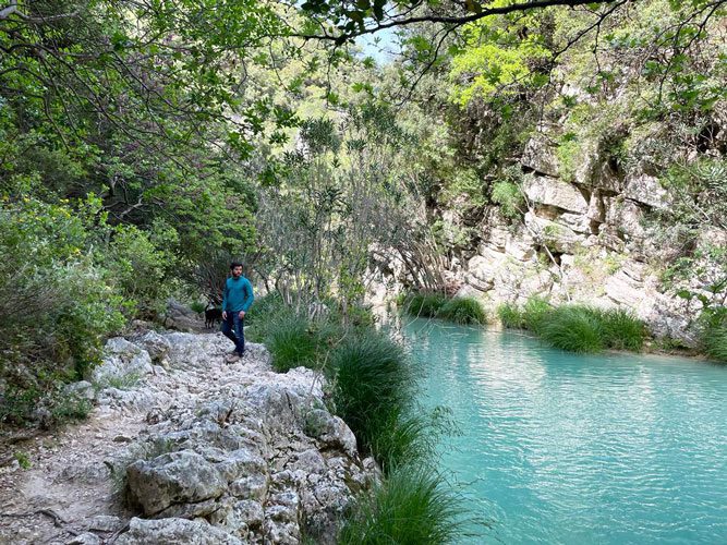 Ponds within Polylimnio Waterfalls