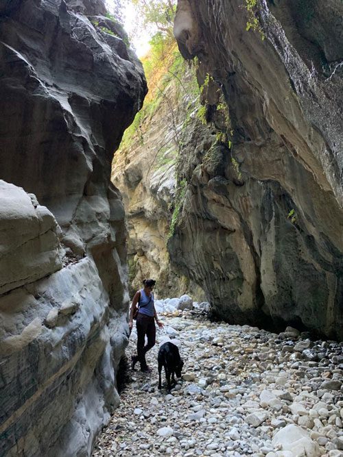 Hiking in Ridomo Gorge