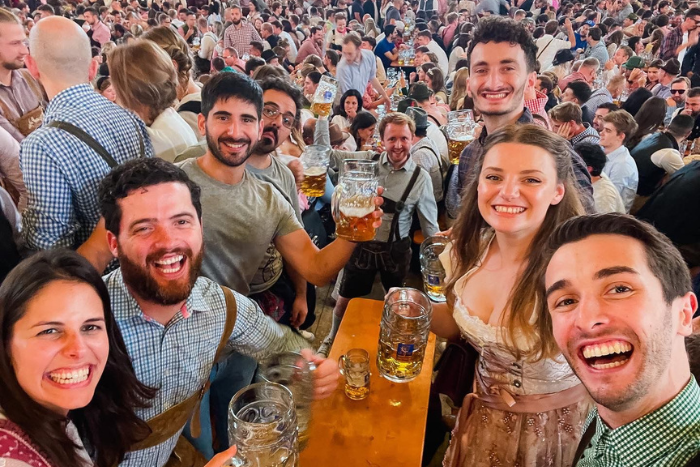 Tables at Oktoberfest