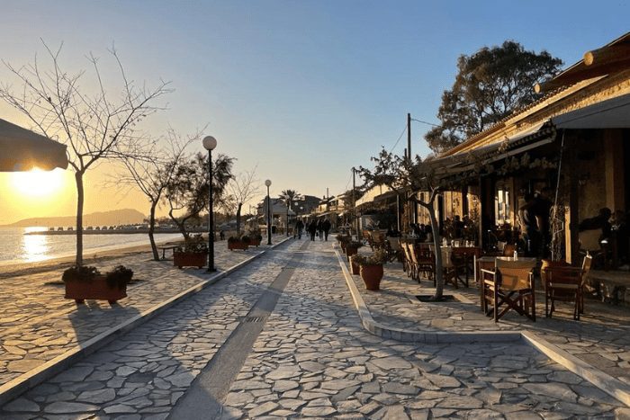 Strip of Cafes in Pylos, Peloponnese