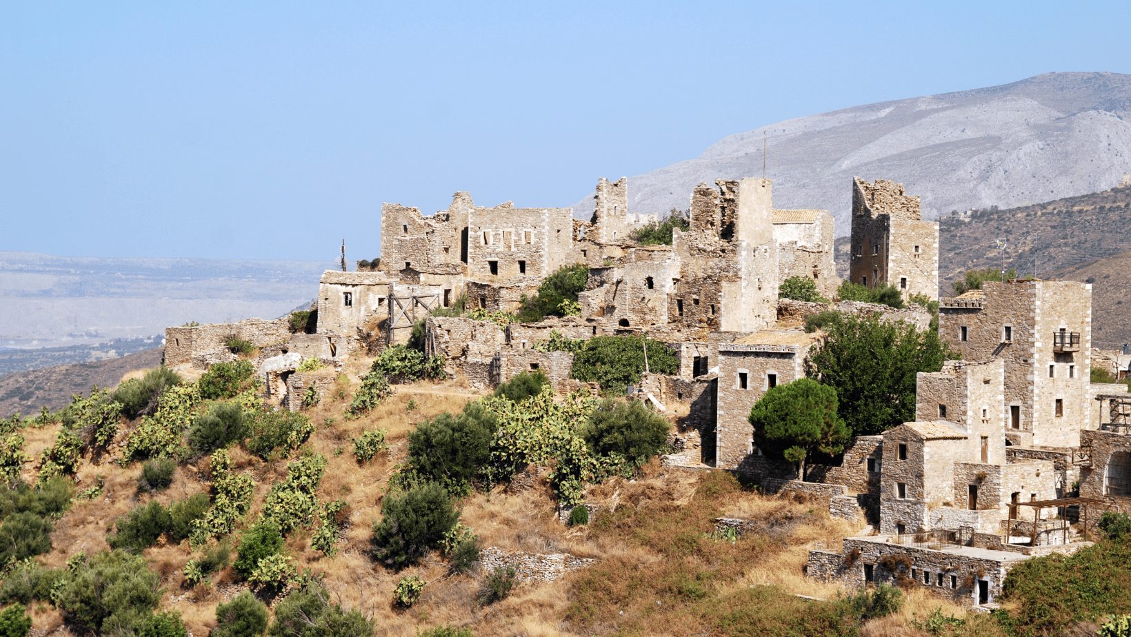 Stone towers in Vathia