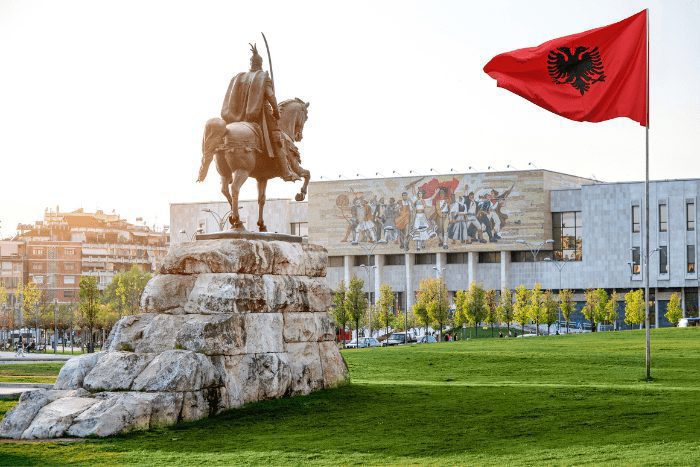 Skanderbeg Square in Tirana