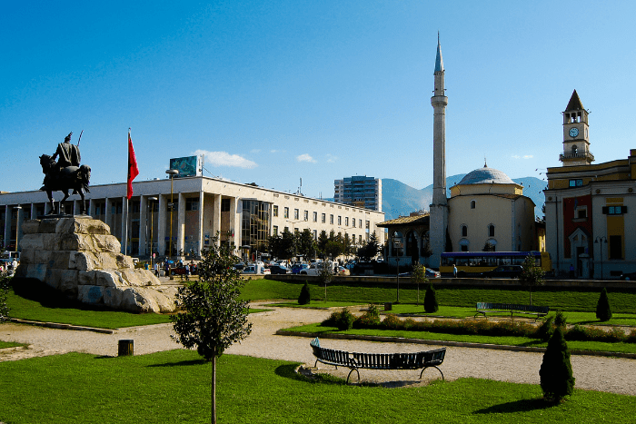 Skanderbeg Square in Tirana