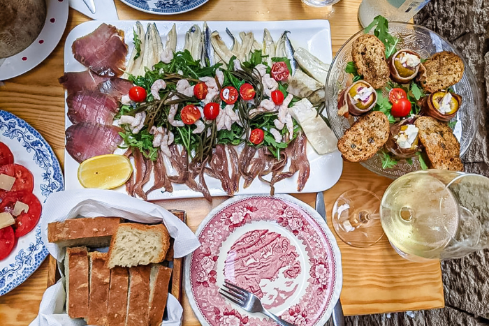 Fish platter in Korcula